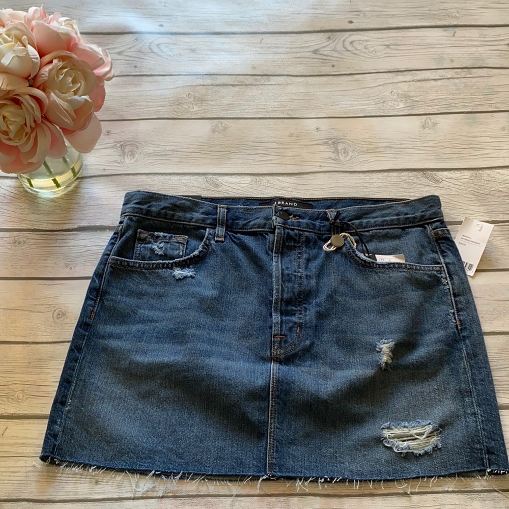 J Brand Bonny Mid Rise Denim Skirt Size 28